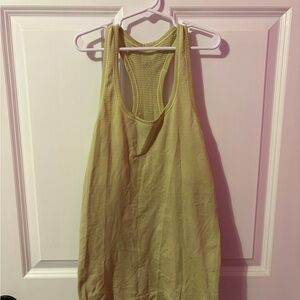lululemon athletica Lime Green Ribbed Racerback Tank